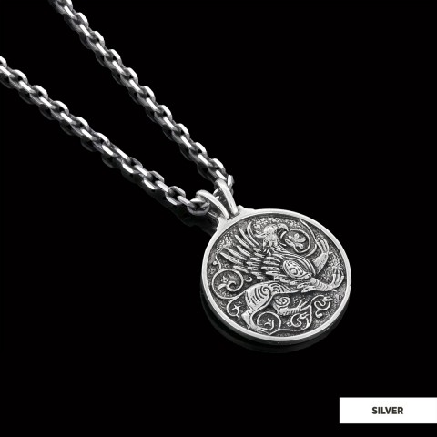 Unique Design Round Gryphon Pendant