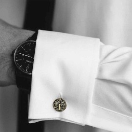 Unique Design Silver Libra Cufflink