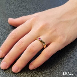 Unique Design Sterling Silver San Diego State University Class Band Ring
