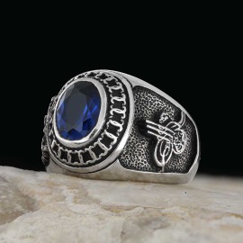 Unique Hand Made Ottoman Tughra Ring Men