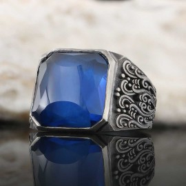 Motif Stone Men Ring