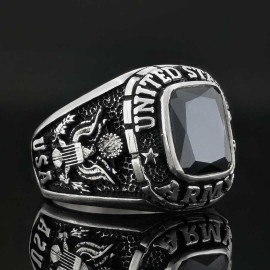 925 Sterling Silver United States Army Ring