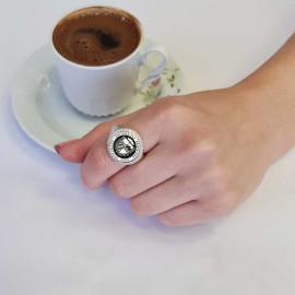 Universitas Regisiana Societatis Jesu 925 Sterling Ring