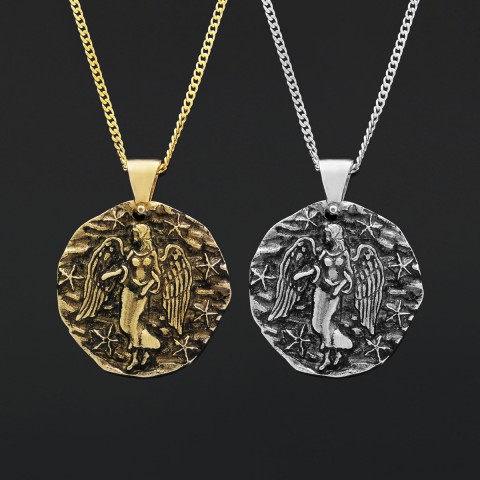 Virgo Pendant, Elegant Zodiac Necklace, Personalized Astrology Jewelry, Virgo Birth Sign, Customizable Sterling Silver Pendant