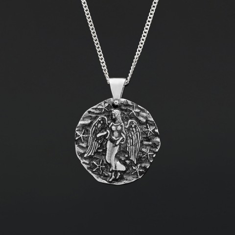 Virgo Pendant, Elegant Zodiac Necklace, Personalized Astrology Jewelry, Virgo Birth Sign, Customizable Sterling Silver Pendant