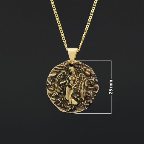 Virgo Pendant, Elegant Zodiac Necklace, Personalized Astrology Jewelry, Virgo Birth Sign, Customizable Sterling Silver Pendant