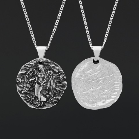 Virgo Pendant, Elegant Zodiac Necklace, Personalized Astrology Jewelry, Virgo Birth Sign, Customizable Sterling Silver Pendant