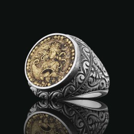 Virgo Zodiac Silver Ring