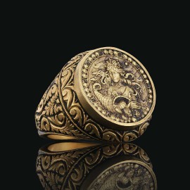 Virgo Zodiac Silver Ring