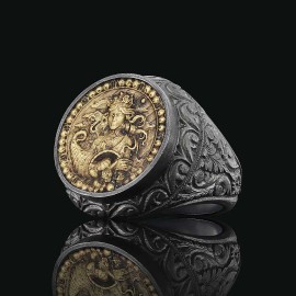 Virgo Zodiac Silver Ring