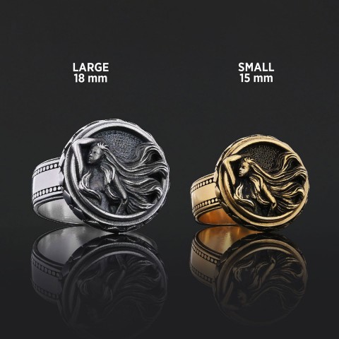 Virgo Zodiac Silver Ring