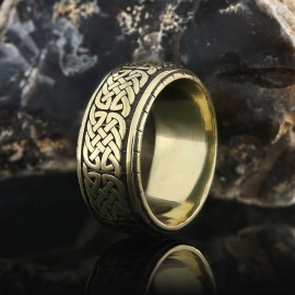 Handcrafted Wicker Pattern Silver Wedding Ring