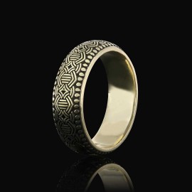 Special Design Modern Motif Silver Wedding Ring