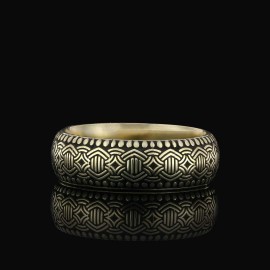 Special Design Modern Motif Silver Wedding Ring