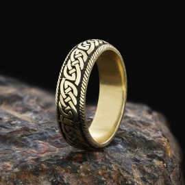 Chain Patterned Special Production Silver Wedding Ring