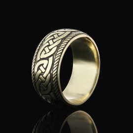 Chain Patterned Special Production Silver Wedding Ring