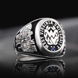 Sterling Silver West Virginia University Ring