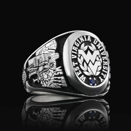 Sterling Silver West Virginia University Ring