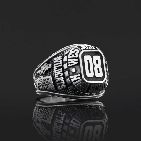 Western New Mexico University Class Ring, Custom Desing University Ring, Personalized University Ring