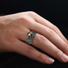 Winged Skull Ring