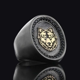 Wolf Silver Ring