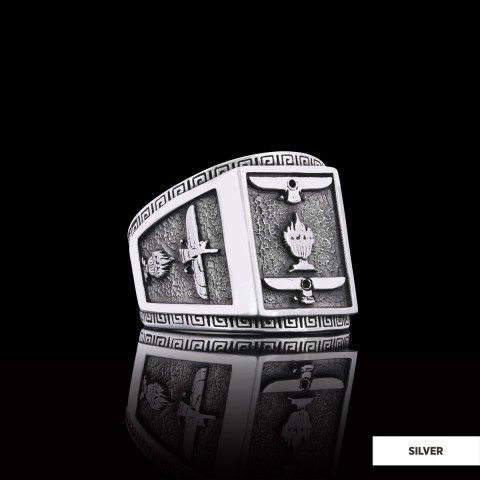 Zoroastrianism 925 Sterling Silver Ring, Zoroastrian Ring, Faravahar Ring, Zoroastrian Quora Ring, Religious Jewelry, Religious Gift