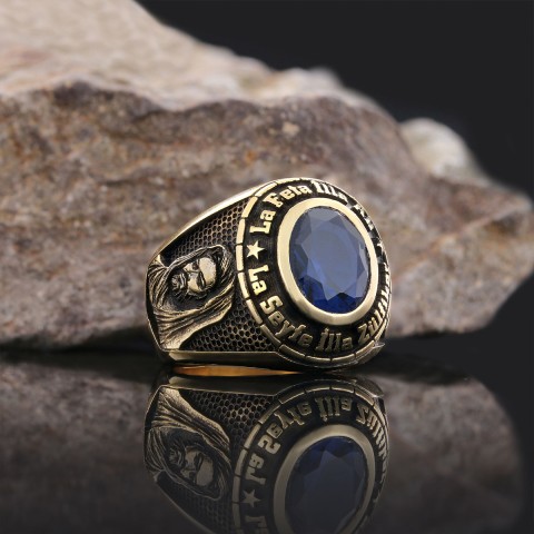 Zulfiqar Sword Ring, Muslim Ring, Dhulfiqar Sword Jewelry, Islamic Zulfiqar Stone With Ring, Hazrat Ali Lion Ring, Hz Ali Face Ring Gift